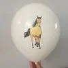 Globos Temáticos de Equitación de 12 Pulgadas Patrón de Ocho Caballos Globos de Látex Decoración de Cumpleaños Arreglo Juguetes Globos Engrosados