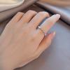 Anillo de perla de agua dulce barroca de estilo frío para mujer, estilo francés, retro, combinable, dulce y sencillo.