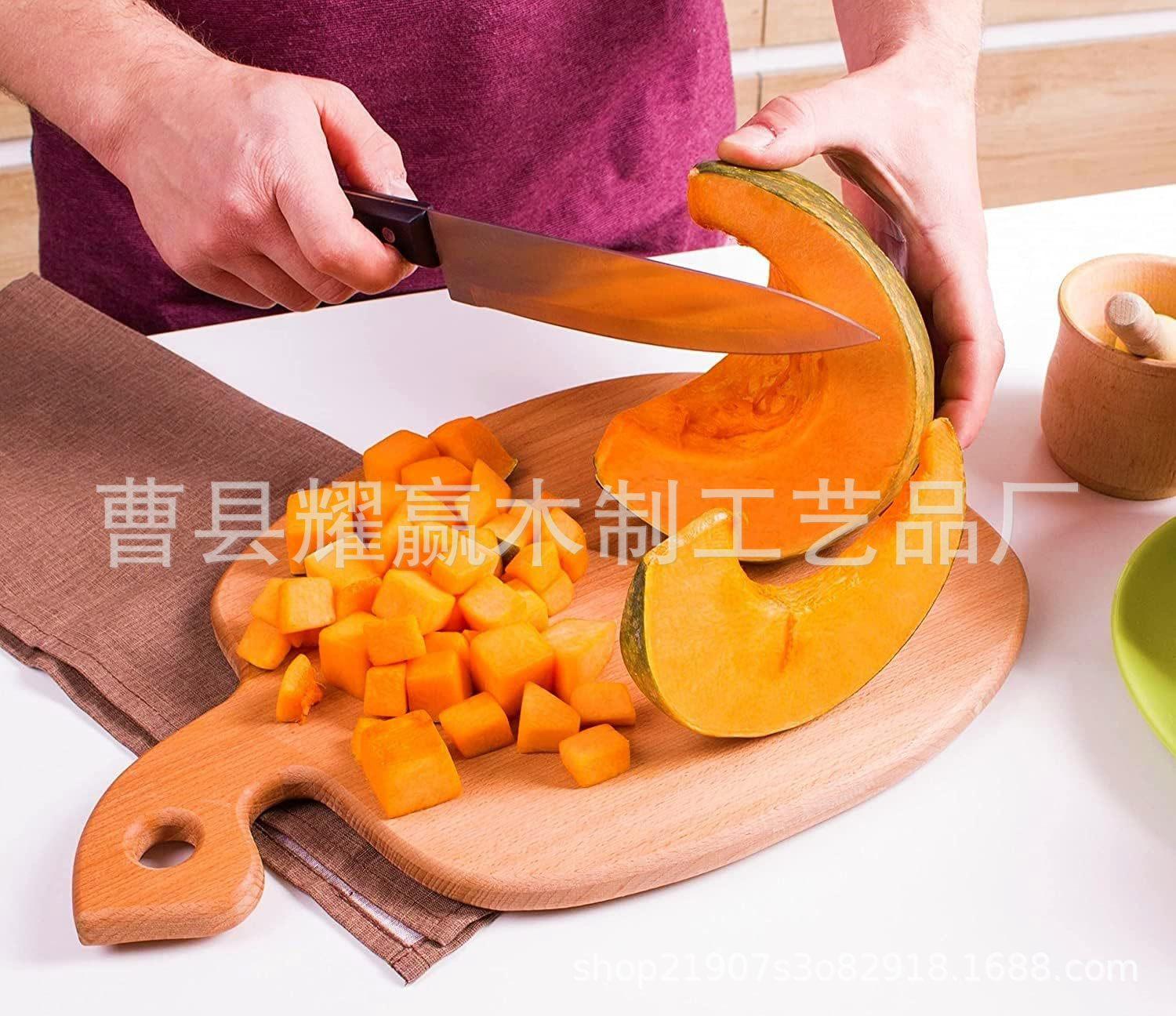 日式榉木菜板创意带手柄苹果菜板木制芝士奶酪板厨房披萨板面包板