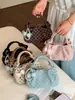 Bolsa Transfronteiriça de Verão Doce com Bolinhas para Mulheres 2026 Nova Tendência Moda Bolsa Transversal com Toque de Luxo, Bolsa de Ombro Único para o Dia a Dia