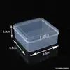 Caja Cuadrada de Almacenamiento Transparente con Tapa de Cierre de Plástico PP Caja Cuadrada para Almacenamiento en Armario Tapa Abatible Caja de Embalaje para Cajón