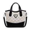 Bolso de mano romboidal de alta calidad, versátil, para mujer, nuevo 2025, color de contraste, estilista, bandolera, bolso cubo explosivo