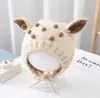 Gorro de Bebé Otoño e Invierno Gorro con Protección para las Orejas Niños y Niñas Lindo Súper Lindo Gorro de Punto de Venado Cálido para Niños con Correa