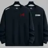 Sudadera para hombre, nuevo modelo de primavera y otoño, cuello redondo, corte holgado, engrosada, sin capucha, prenda para pullover, chaqueta de manga larga para hombre, versátil