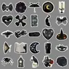 50 Pegatinas de Graffiti de Bruja Gótica Oscura Personalizadas Venta Caliente Transfronteriza Estilo Ins Decorativas para Teléfono Móvil Cuaderno