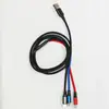 Cable de Datos Trenzado de Nailon de 1.2m Tres-En-Uno Adecuado para Apple Tipo-C Android Cable de Carga para Teléfono Móvil Carga Rápida