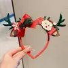 Diadema de Cabeza de Ciervo Linda Transfronteriza Europea y Americana para Mujer 2026 Nuevo Estilo Gorro de Oso Diadema de Astas Accesorios para el Cabello de Navidad