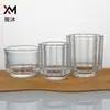 Taza Moderna de Vidrio Transparente para Velas Aromáticas Portavelas de Vidrio Transparente Espesado Adornos Decorativos Taza Vacía para Velas