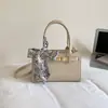 Bolso con Patrón de Cocodrilo para Mujer, Nueva Moda de Verano 2026, Súper Popular, Bolso Tote Pequeño Exquisito para Salir, Bolso Cuadrado Pequeño de Hombro Cruzado