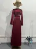 Amazon Europa y América 2025 Vestido Elegante de Gama Alta con Cintura Pura de Color Sencillo, Falda Sexy de Cadera, Mangas Largas y Plisados