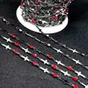 Cadena de Accesorios de Cobre con Circonia de Venta Caliente Transfronteriza Color Galvanizado Conservación del Color Cadena Cruzada Flash Color Mixto Joyería DIY Cadena Suelta por Lote