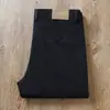 Pantalones de vestir de sarga de cintura alta para otoño e invierno, de algodón, de alta gama para hombre, lavados, lijados, elásticos, holgados, rectos, casuales