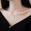 Colar de nicho com design de estrela de prata 925 feminino estilo coreano corrente de clavícula simples personalidade de celebridade da internet temperamento estudante tudo-combina