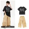 Ropa de baile callejero para niños, ropa de hip hop para niños, ropa para niños, traje de marca de moda de hip hop, ropa de actuación de batería para niños, verano