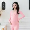 Conjunto ropa interior térmica para mujer, engrosada, forro polar, de terciopelo, ropa interior, ropa de otoño, base, top de una pieza, invierno