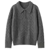 Otoño e Invierno Nuevo Estilo Coreano Estilo Universitario Suéter de Cachemira para Niños y Niñas Cuello Solapa Elegante Nueva Camiseta Interior de Punto