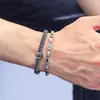 Pulsera Nueva de Ratán de Artesanía Resistente con Patrón de Hierba, Pulsera Versátil de Moda Vintage Desgastada, Estilo para Parejas