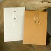 Bolsa de sobre muy atractiva de papel kraft vintage con cierre de cordón, bolsa para documentos de embalaje de regalo creativo estilo ins para fotos de celebridades