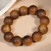 Pulsera de Madera de Aloes de Vietnam Huang Qinan, Rosario Wenwan, Pulsera de Cuentas Budistas Unisex, Seda Suave, Material Viejo, Adorno de 108 Cuentas de Rosario