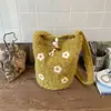Bolsa de Mão Estilo Doce Nova Tendência Inverno 2025, Bolsa Saco para Mulheres, Bolsa de Ombro Floral Estilosa, Bolsa Transversal Tendência