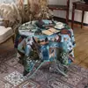 Mantel Jacquard de Tela Engrosada Estilo Pintura al Óleo Van Gogh Rectangular Anti-Arañazos de Gato Retro Mantel para Mesa de Café Decoración de Ambiente