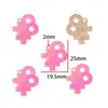 Colgante Rosa para Regalo del Día de San Valentín Hecho de Aleación con Goteo de Aceite, Accesorios para Joyería DIY, Pulsera, Pendientes, Llavero, Colgante W627