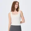 Chaleco de Yoga con Tirantes Anchos para Mujer, Adecuado para Deportes, Ropa Interior o Exterior, Top de Fitness Pilates con Almohadillas en el Pecho Integradas, Exclusivamente para Ventas Transfronterizas