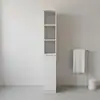 Fornecido Diretamente de Fabricantes Internacionais, Armário Alto para Banheiro com Porta Única e Três Compartimentos Abertos, Armário Alto para Apartamentos Pequenos, Armário de Banheiro, Armário Alto para Sala de Estar e Corredor