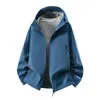 Chaqueta con capucha estilo Hong Kong, chaqueta cortavientos ligera unisex de ajuste holgado para exteriores, personalizable