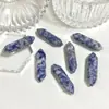 8X31mm Venta al por mayor del fabricante Ágata Amatista Ojo de Tigre Piedra Hexagonal de Doble Punta Piedra Suelta Accesorios para Collares DIY