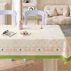Mantel estilo crema, impermeable y a prueba de aceite, no necesita lavado, nuevo modelo 2025, tapete para mesa de comedor, lujo ligero, sensación de alta gama, mantel para mesa de centro estilo Ins