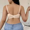 Sujetador Push-Up con Aros de Talla Grande para Comercio Exterior Europeo y Americano, Anti-Caída, Espalda Bonita, Delgado, Sujetador Transpirable para Mujer