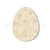 Ovo de Madeira de Páscoa Fatias de Madeira Artesanato em Madeira DIY Decorações Pintadas à Mão em Estoque Presentes de Feriado Transfronteiriços