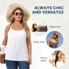 2023 Nuevo Transfronterizo Suelto Talla Grande para Mujer Modal de Una Pieza Camiseta Base sin Aros con Almohadilla en el Pecho Tirantes