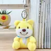 Lindo Bufanda Azul Marino Pato Peluche Colgante Llavero Decoración para Bolso de Pareja Muñeca Juguete Pequeño Juguete de Peluche