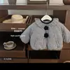 Abrigo de invierno acolchado de algodón para niñas, prenda exterior elegante para niños y bebés, ropa de invierno, chaqueta acolchada de algodón, abrigo de algodón acolchado, top cálido estampado