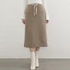 Saia de outono e inverno japonesa e coreana com forro de fleece, saia longa reta acima do joelho, cintura elástica quente, saia casual, estilo ocidental, fio, saia feminina