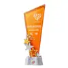 Trophy de Cristal Impreso en 3D Creativo Compañía Campeón de la Competencia de Empleados Destacados Equipo Honor Estrella de Cinco Puntas Hueca Trophy