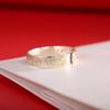 Anillo de carácter plata plata pura 999.9 pintado en oro patrón de hierba Tang moda retro para mujer anillo simple de nicho