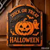 Nuevo producto transfronterizo: letrero de puerta de madera plano para Halloween, decoración de pared creativa, letrero de decoración navideña, venta al por mayor del fabricante