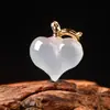 Gelatina Natural de Lichi Ágata Blanca Bolsa de la Suerte Colgante de Pata de Gato Pulsera de Ágata Blanca Hecha a Mano DIY Accesorios de Joyería de Gota Pequeña