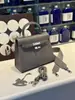 Bolso Kelly Segunda Generación Estampado de Palma Modelo Nuevo 2026 Bolso de Mujer de Alta Gama Bolso de Hombro Único Bolso Cruzado Texturizado para Mujer