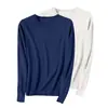 Conjunto de dos piezas Otoño e Invierno Suéter Pulóver para Mujer Cuello Redondo Tejido de Punto Holgado Color Sólido Manga Larga Talla Grande Capa Base Versátil