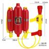 Traje de Bombeiro Infantil para Performance Mochila Retrátil Pistola de Água Grande Capacidade Capacete Extintor de Incêndio Artificial Jardim de Infância