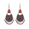 Aretes de Estilo Exótico de Venta Caliente Retro Literario Clásico Dignificado Ganchos para la Oreja Versátil Hueco Moda Borla Colgantes