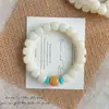 Pulsera de Raíz de Bodhi de Jade Blanco, Material Similar al Jade, Amarillo Cremoso, de una Sola Vuelta Envolvente, Suave para Hombres y Mujeres, para Jugar y Coleccionar, Pulsera de Cuentas de Oración Budista, Mayoreo