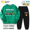 Ropa Roblox Sudadera para Niños Traje de Primavera y Otoño Niños Dibujos Animados Top Holgado Pantalón Deportivo Conjunto de Dos Piezas