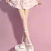 Calcetines blancos hasta la rodilla estilo japonés para mujer, calcetines de verano finos y sexys de mariposa lolita, medias lolita