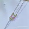 Corrente fina pingente pequeno requintado colar corda ajustável artesanal pingente de ágata dourada jade corda para pendurar atacado