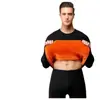 Transfronterizo 2026 invierno cuello redondo forro polar dorado manga larga suéter casual capa base para hombre camiseta térmica otoño al por mayor
